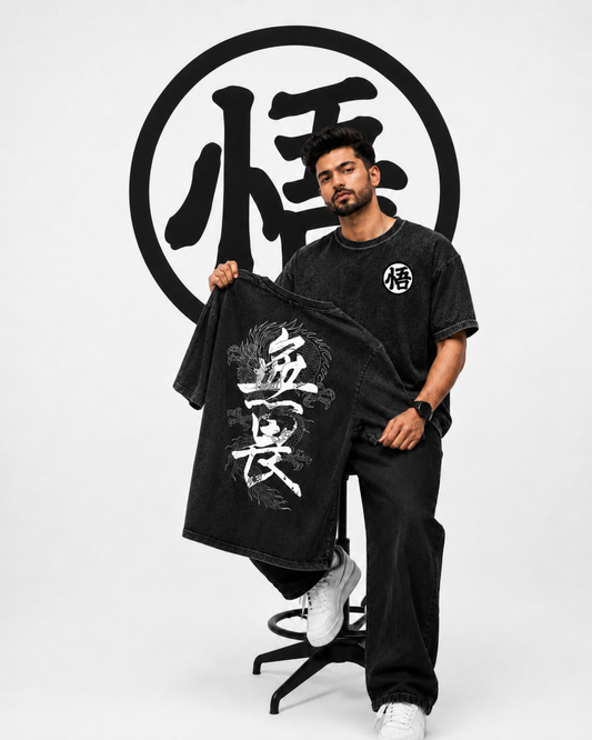 The Dragon Acid Wash Heavyweight Graphic Tee