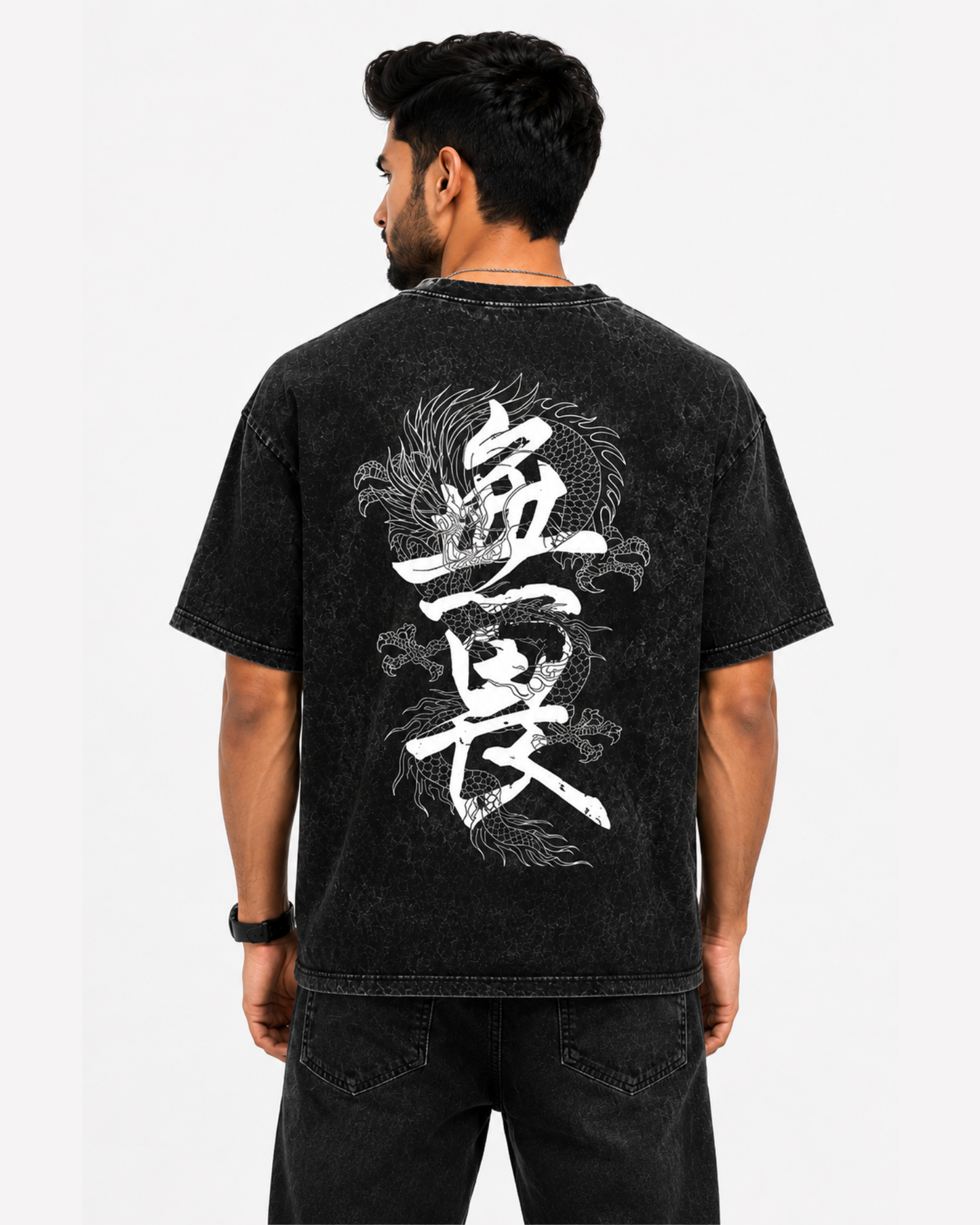The Dragon Acid Wash Heavyweight Graphic Tee