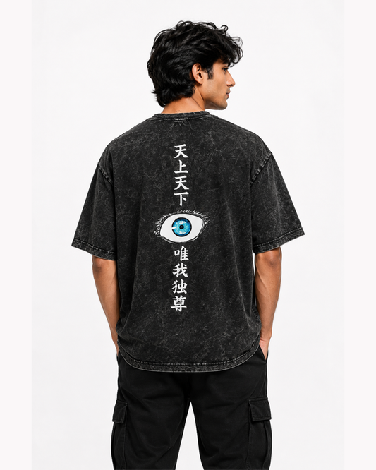 Honoured One Acid Wash Oversized Tee