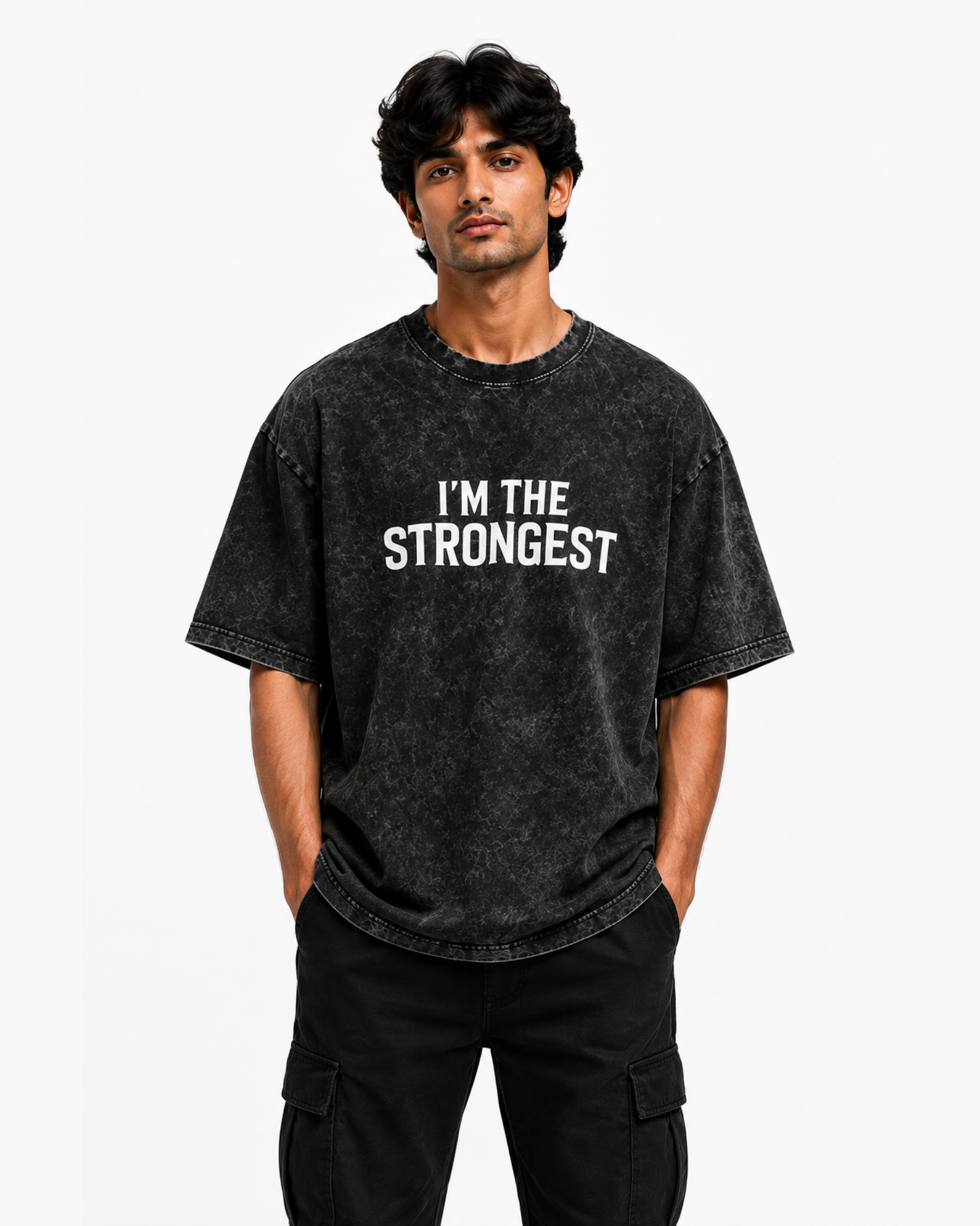 Honoured One Acid Wash Oversized Tee
