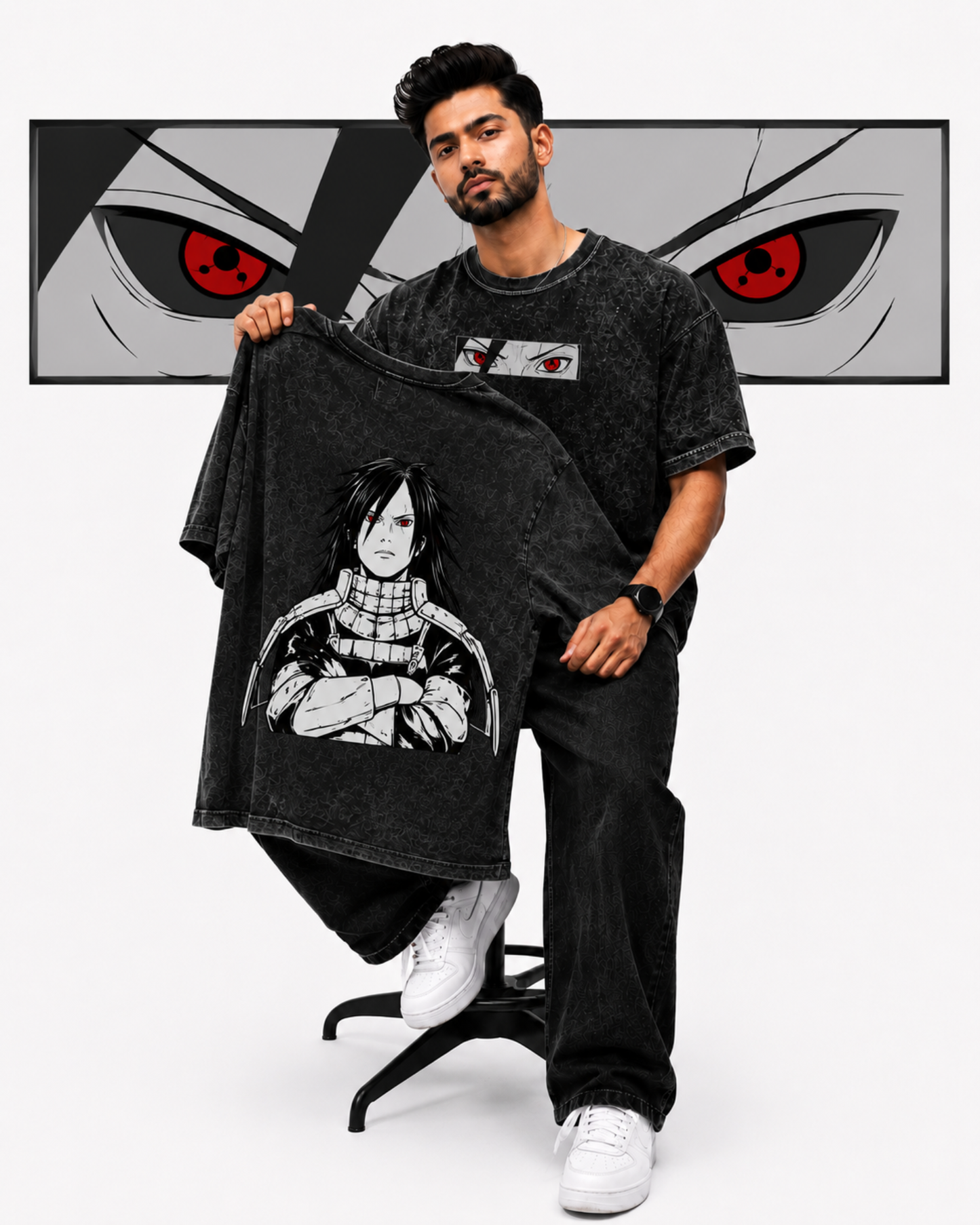 Madara Acid Wash Heavyweight Anime Tee