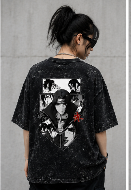 Unisex Acid Washed Oversized Tee GIRL